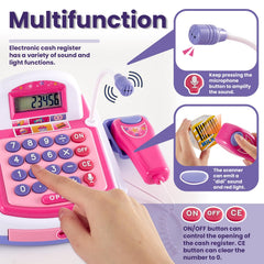 Buyger cash register keys with sound effects for interactive checkout