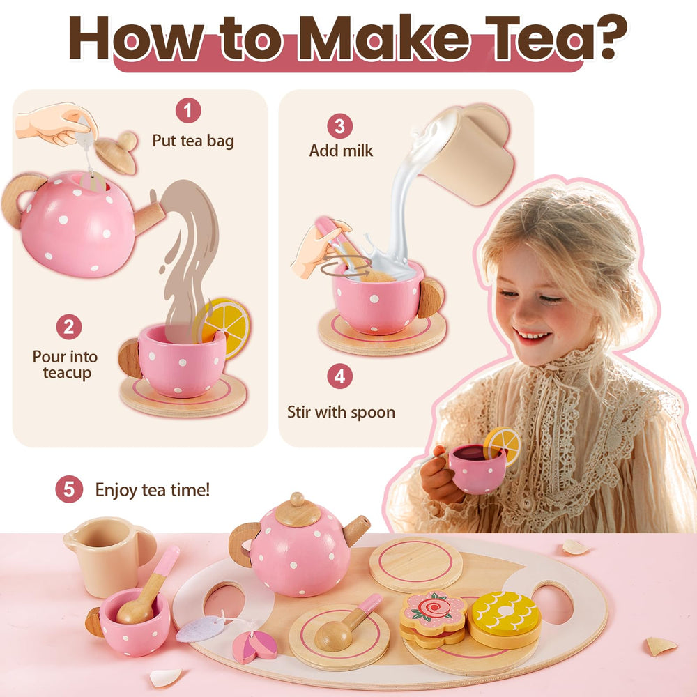 Buyger wooden milk cup perfect for pouring and role-play