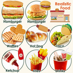 Buyger realistic sesame and vegetable textures enhance recognition during play