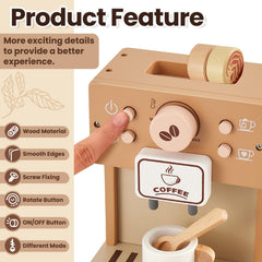 Buyger toy coffee maker cups and saucers support sharing and imaginative role-play
