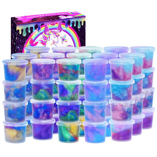 BVEHSR Galaxy Putty Slime pack closeup shows soft, non-sticky texture for calm tactile play
