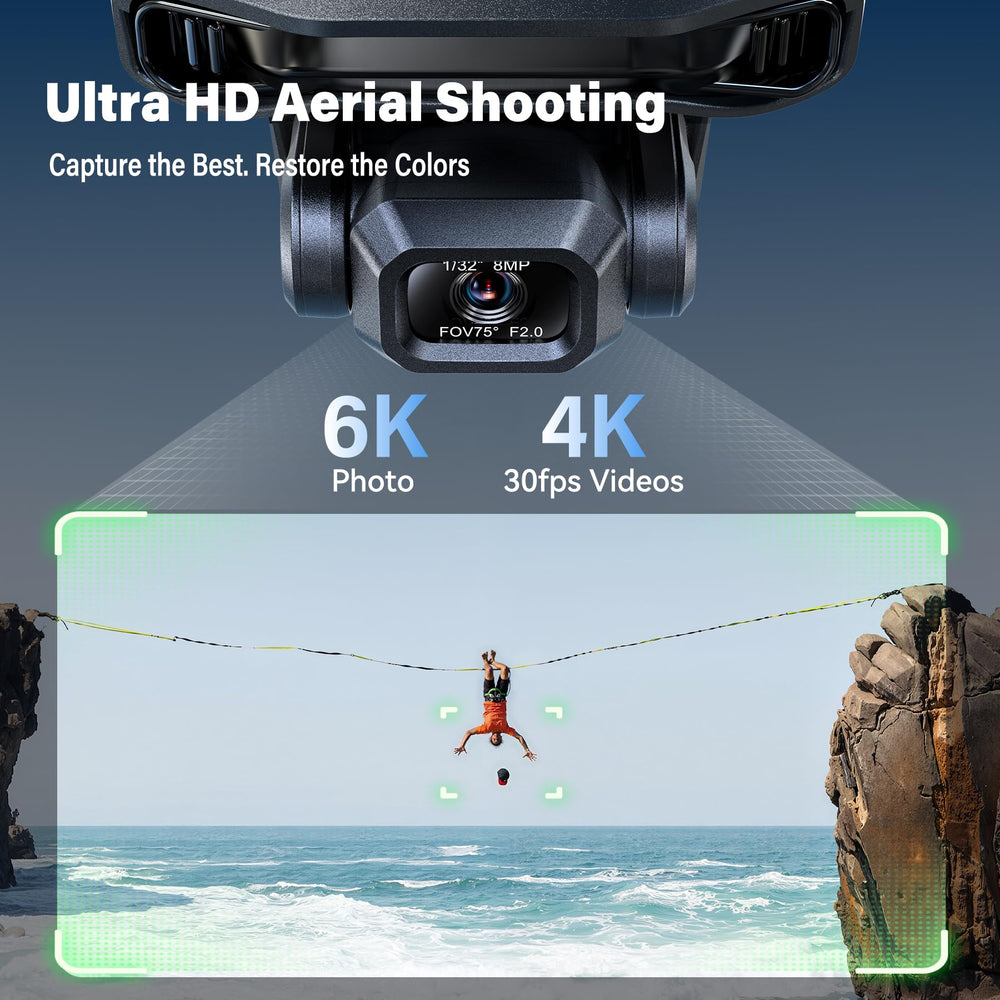 Bwine F7GIM Pro 3-axis gimbal stabilizes footage for smooth shots.