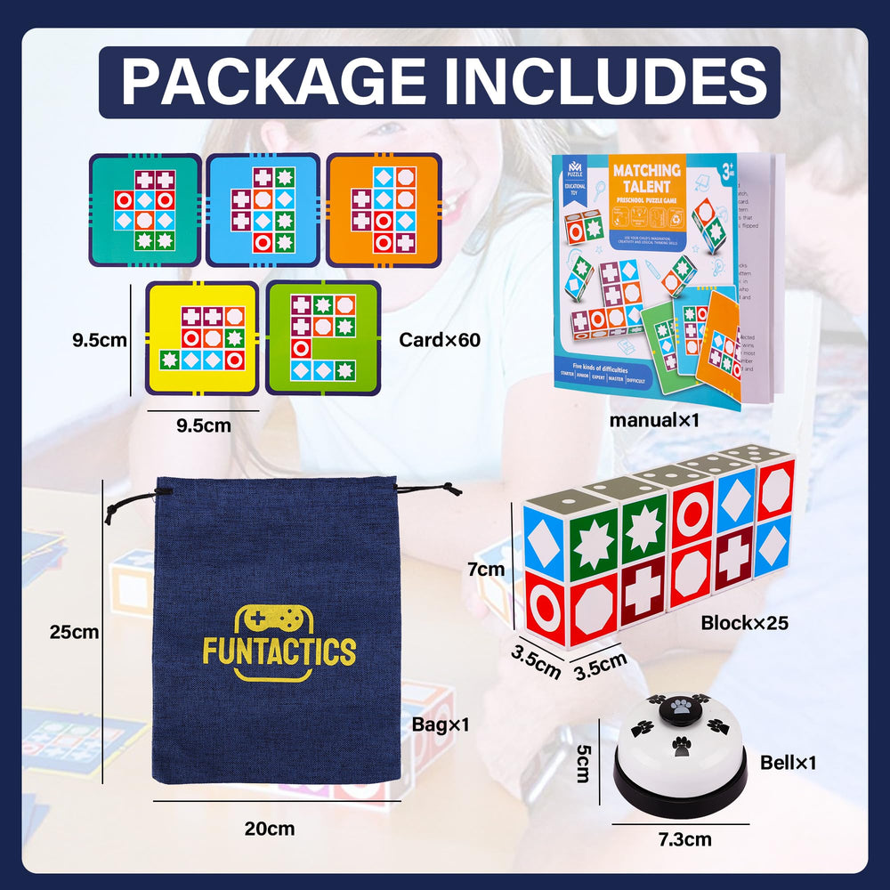 BWMB GROUP XXL Funtactics: wooden pattern blocks for tactile sorting and matching.