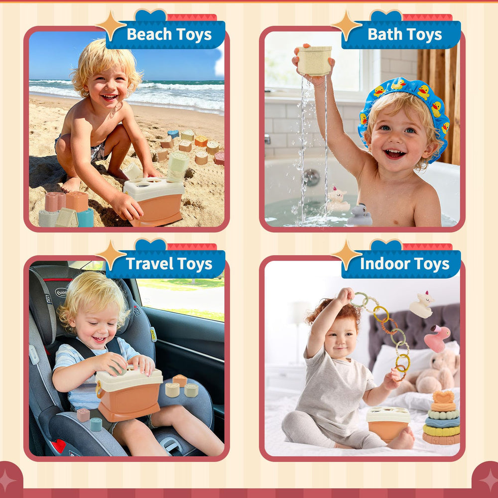 BYFWH Soft animals set offers safe chew friendly sensory play