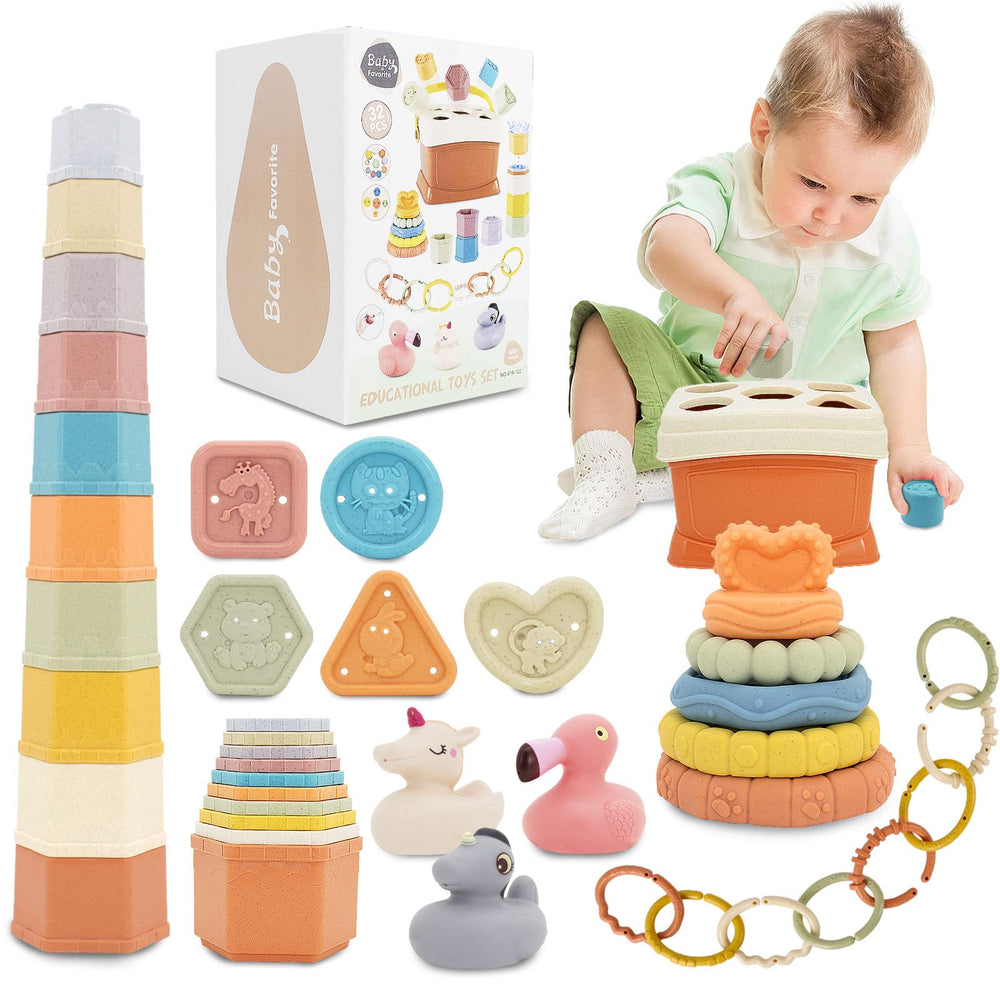 BYFWH Shape Sorter with blocks promotes fine motor skills during toddler play