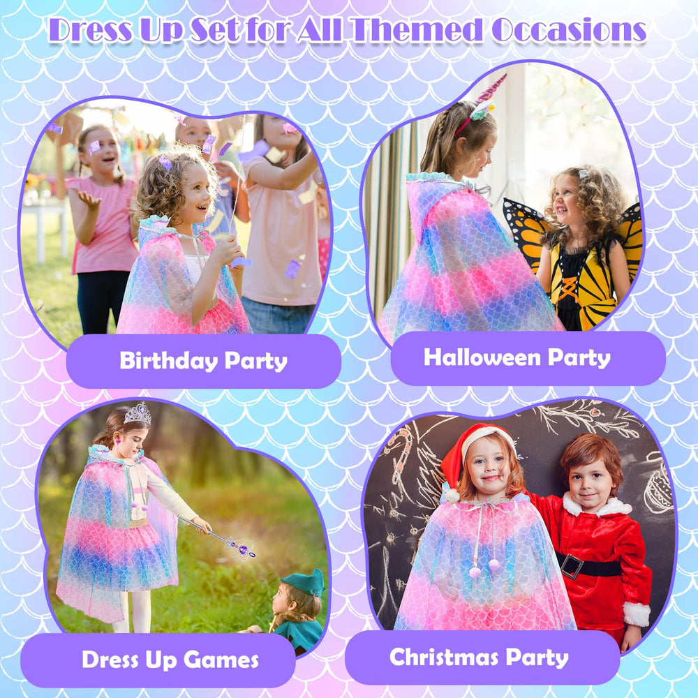 BYHTTKIGM princess cape with gold lace secure design for outdoors