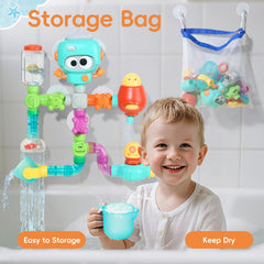 BYKASIST mesh storage bag keeps toys dry and organized after bath