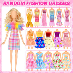 BYMORE 85-pcs doll clothes kit shoes and accessories for complete ensembles