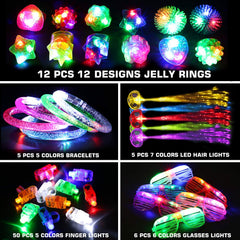 BYONEBYE 50 finger lights colors brighten parties and wearable glow for photos