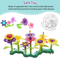 Byserten flower garden building set colorful flower pieces for creative designs.
