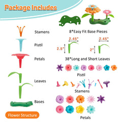 Byserten flower garden building set interchangeable parts for endless designs.