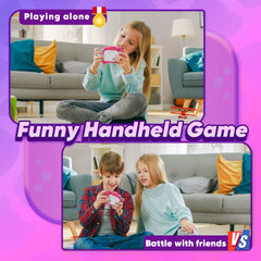 Dark pink Byserten handheld game toy ergonomic design