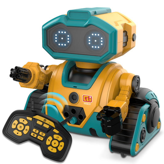 BYTEWAR robot toy front gesture view, promoting interactive play and coordination.