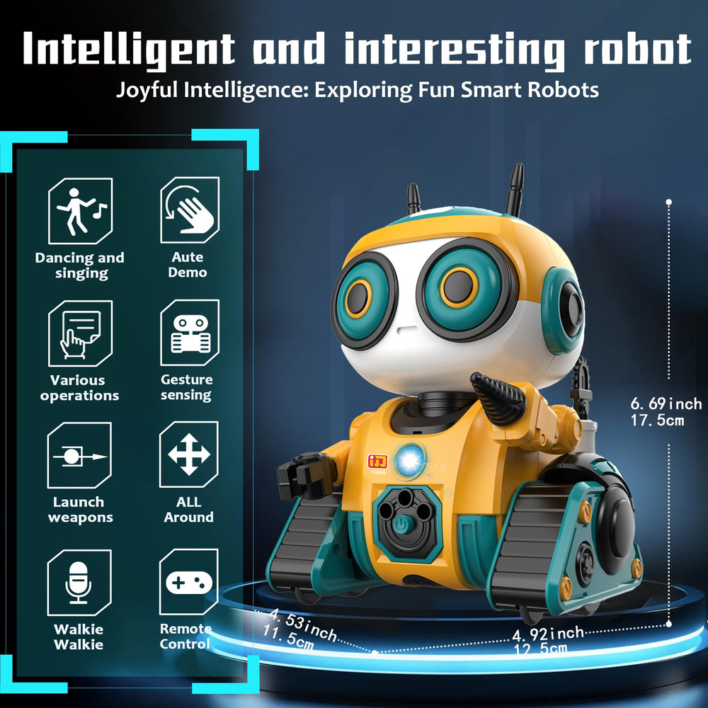 BYTEWAR robot yellow dance mode demonstrating music driven movement and routines