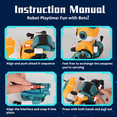 BYTEWAR robot yellow light up eyes provide a friendly display during play