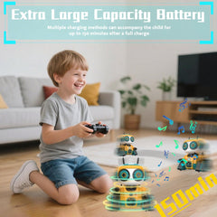 BYTEWAR robot yellow unboxing view with manuals and accessories