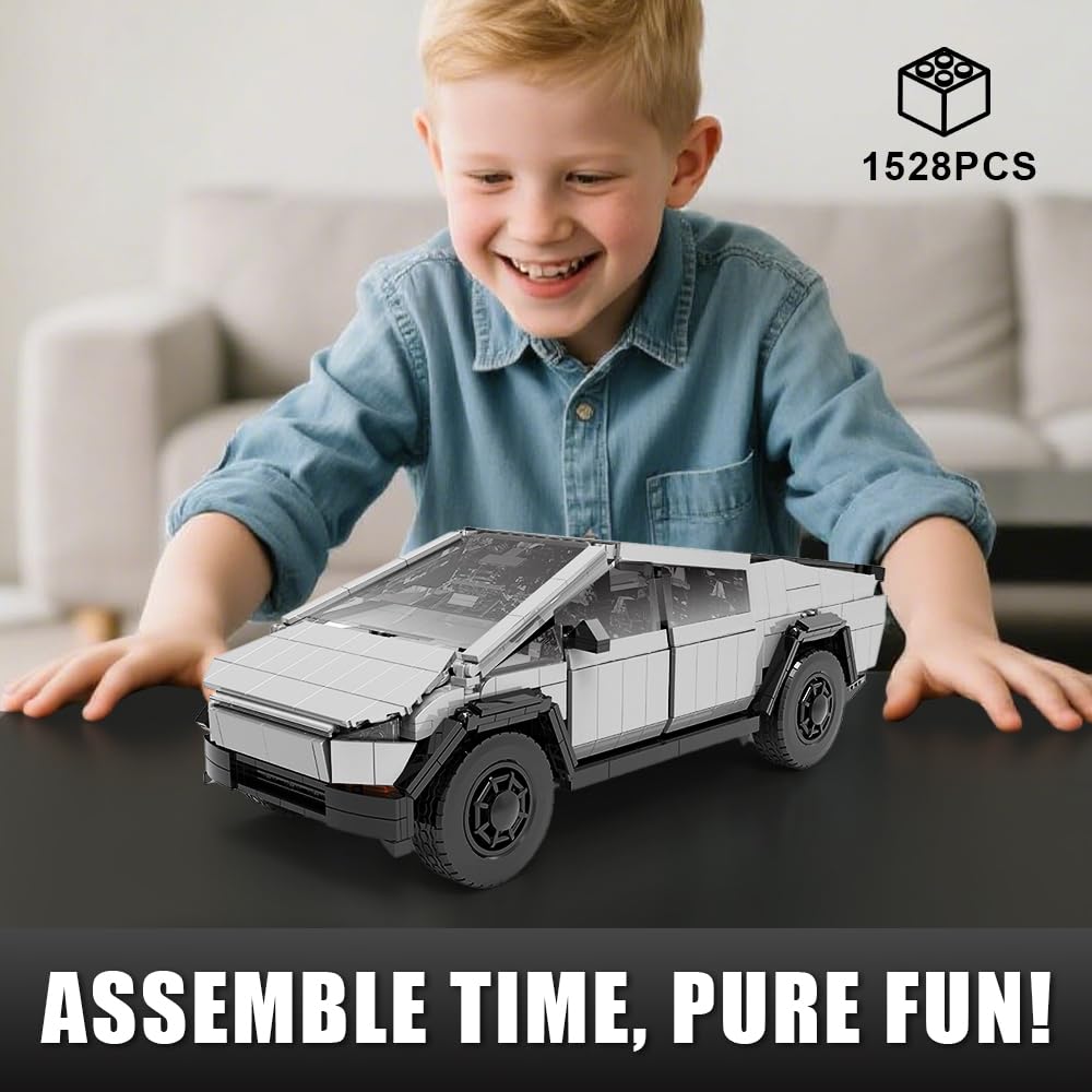 BYWBRICKIFY light-up off-road truck display-ready, ideal gift for car enthusiasts