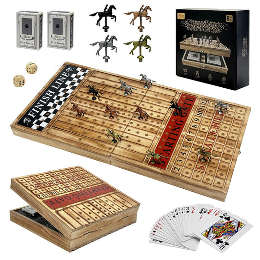 BZnota large 23-inch horse racing board foldable for easy transport and play.