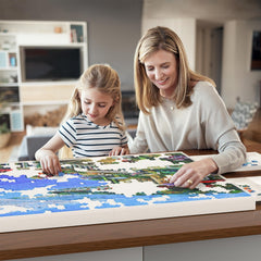 BZseed puzzle board easy-clean surface resists glue residue and dust.