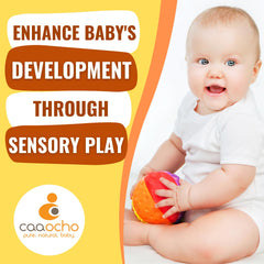 caaocho Natural rubber texture provides safe, bite-friendly tactile feel.