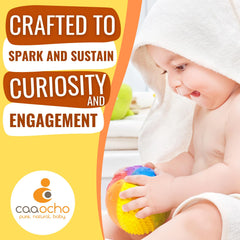 caaocho Rainbow Sensory Ball 4-inch size ready for tiny hands.
