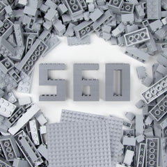 Cabeeskii 560-piece gray blocks for versatile building fun and learning