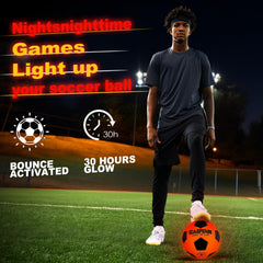 Cadyaw Glow ball size 5 offers authentic feel for training.