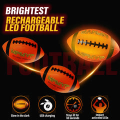 Cadyaw light up football LED activation after dark during play