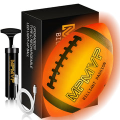 Cadyaw light up football official size 9 front view glowing for night practice