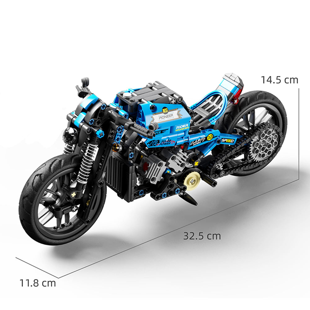 CAEROKEERL motorcycle model with 469 pieces inspires hands-on learning.