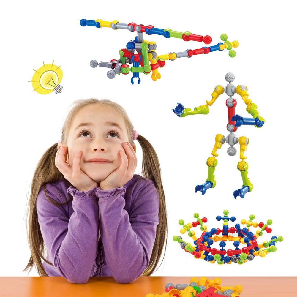 Caferria Building Kit child playing emphasizes collaborative play and idea sharing.