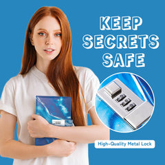 CAGIE diary lock setup instruction page aids password creation.