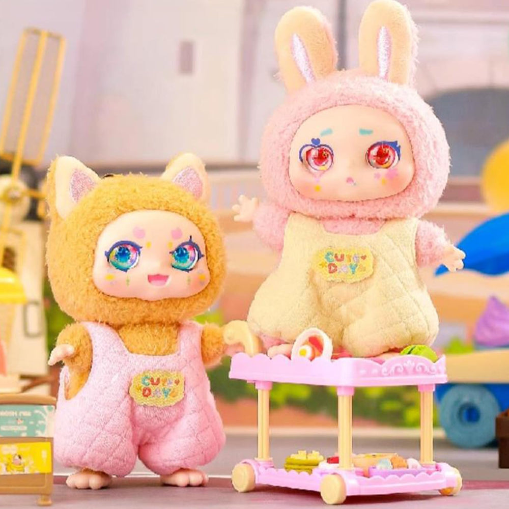 Detachable clothes provide styling options for CALEMBOU Kimmon Mimon plush.