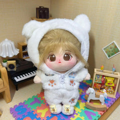 CALEMBOU anime plush outfit for 20cm dolls, cute animal design.