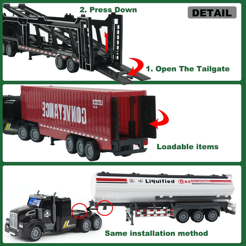 CALEST remote truck container trucks tail enables realistic cargo play at home.