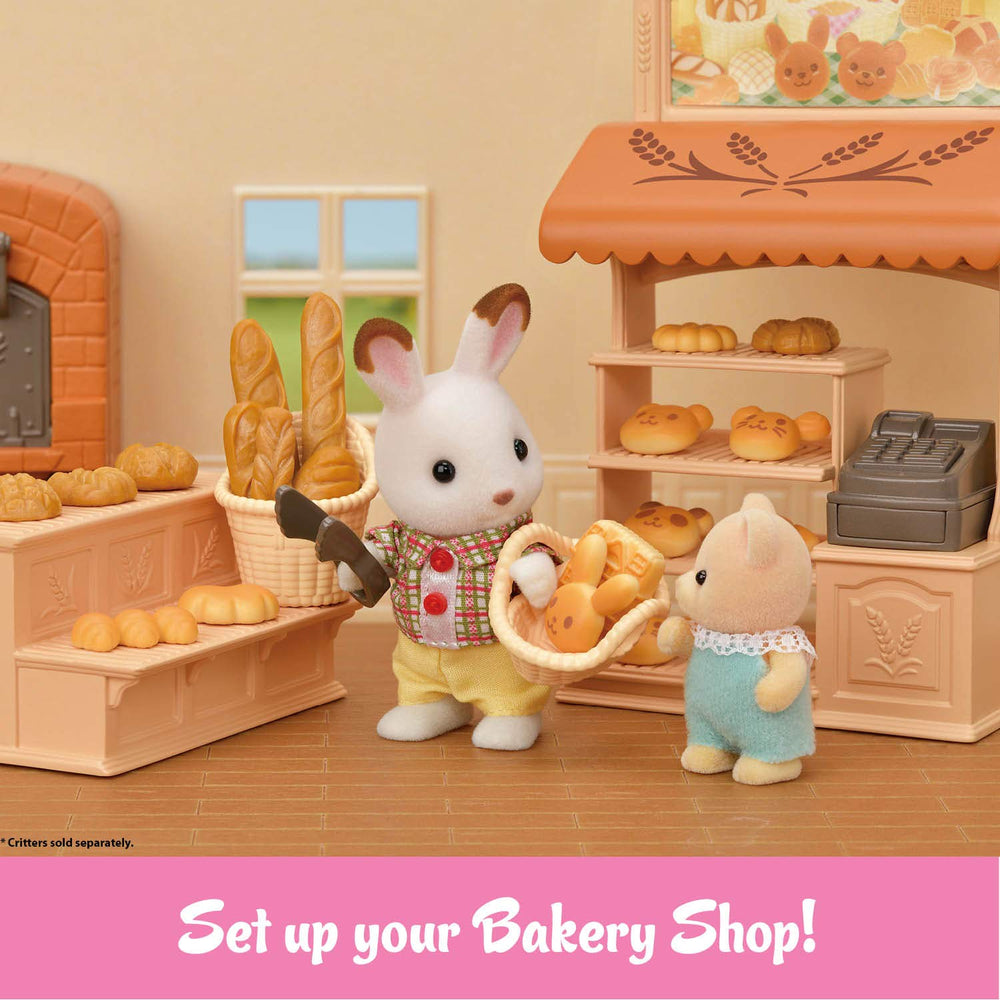 Calico Critters Bakery Shop Starter Set cash register for pretend checkout fun