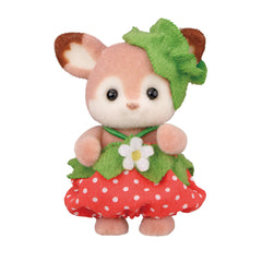 Calico Critters berry-themed costume close-up for mix-and-match play.