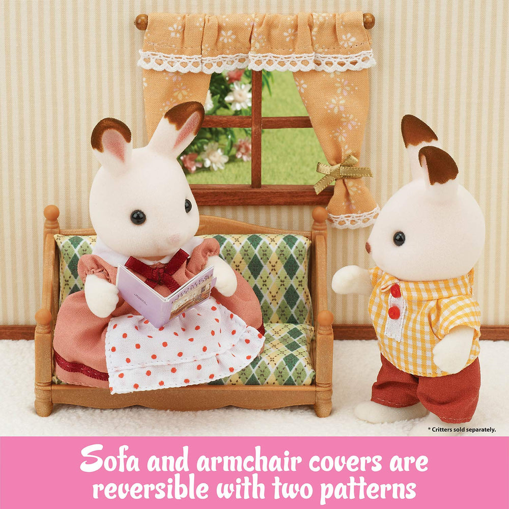Calico Critters Comfy Living Room television stand for organized display