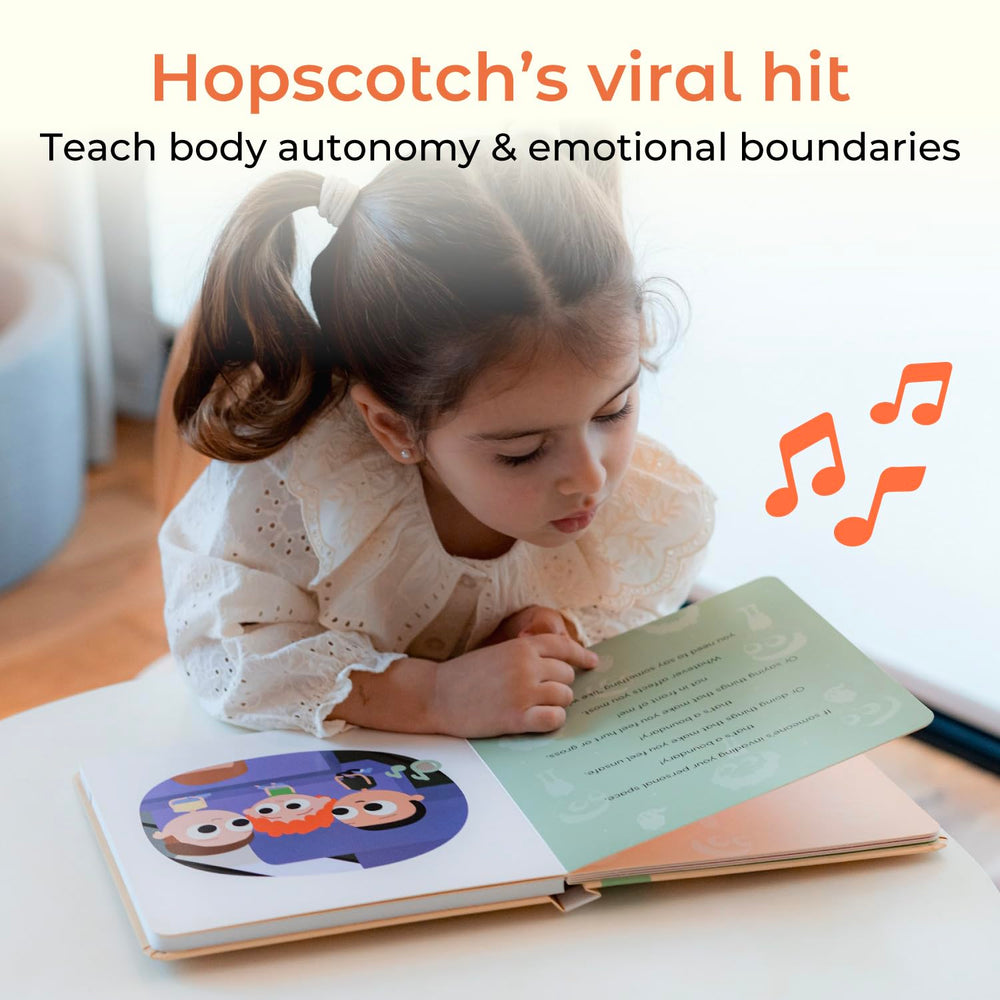 Cali's Books Boundaries Song Hopscotch buttons offer interactive melodies for engagement