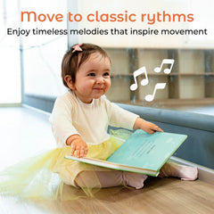 Cali's Books Dance interactive buttons engage tiny hands during playful music moments.
