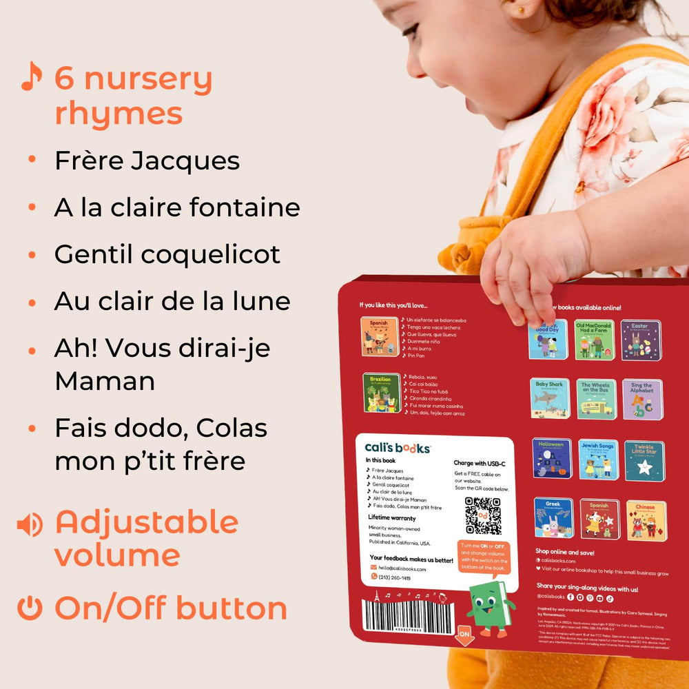 Cali's Books French Nursery Rhymes illustrations spark imagination during daily routines.