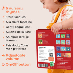 Cali's Books French Nursery Rhymes illustrations spark imagination during daily routines.