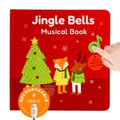 Cali's Books Jingle Bells cover with festive design for babies.