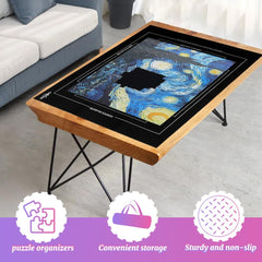 CallKroon puzzle roll-up mat accommodates 500-1500 piece puzzles smoothly.