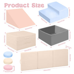 Camelus 7 piece educational set supports learning shapes colors and spatial awareness.