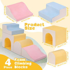 Camelus foam blocks close-up highlighting high-density foam for rebound and safe play
