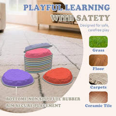 Camelus stepping stones non-slip base prevents slips during outdoor use.