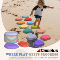 Camelus stepping stones surface texture for confident grip during play.