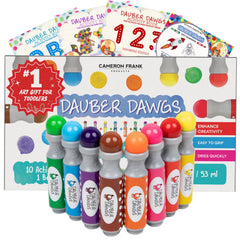 Cameron Frank Dauber Dawgs blue dot marker for mess-free toddler art