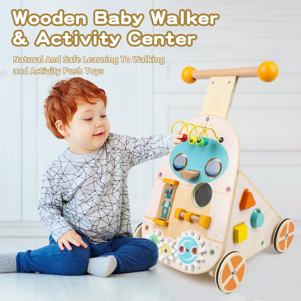 Canuan wooden baby walker ships with screwdriver for easy setup